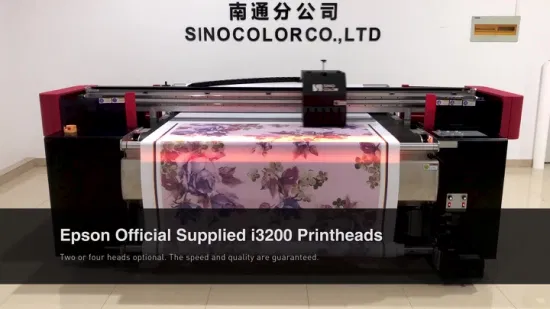 Großformatiger 2400-dpi-Digital-CMYK-/CMYK+W-Banddirektdrucker für Textildrucker