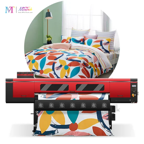 MT MTuTech 1,9 Meter digitale Textilsublimations-Kleidungsdruckmaschine für Heimtextilien aus Baumwollgewebe mit I3200-Druckkopf